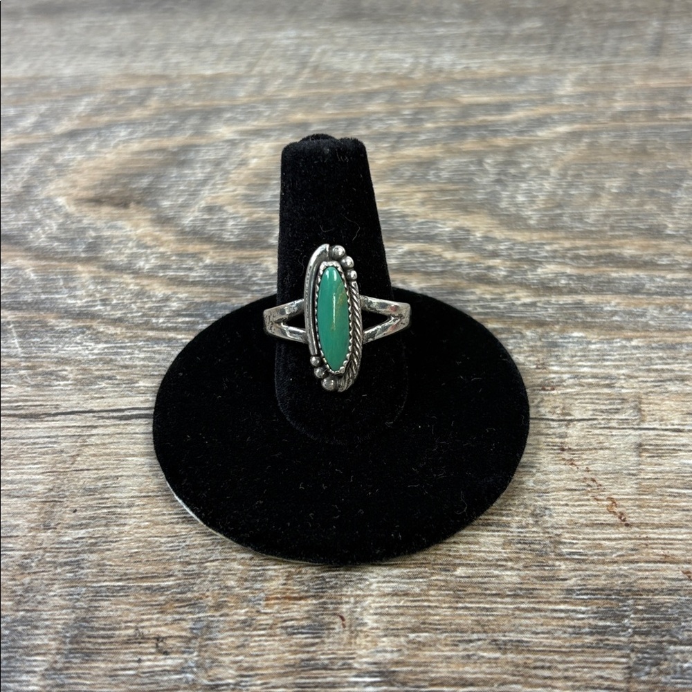 Bell Trading Post Sterling Silver Turquoise Ring | 6.5–7 | Southwestern Vintage